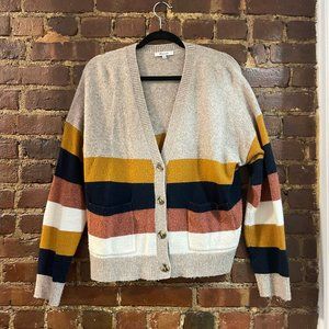 Madewell Brown Multi Color Striped Cardigan